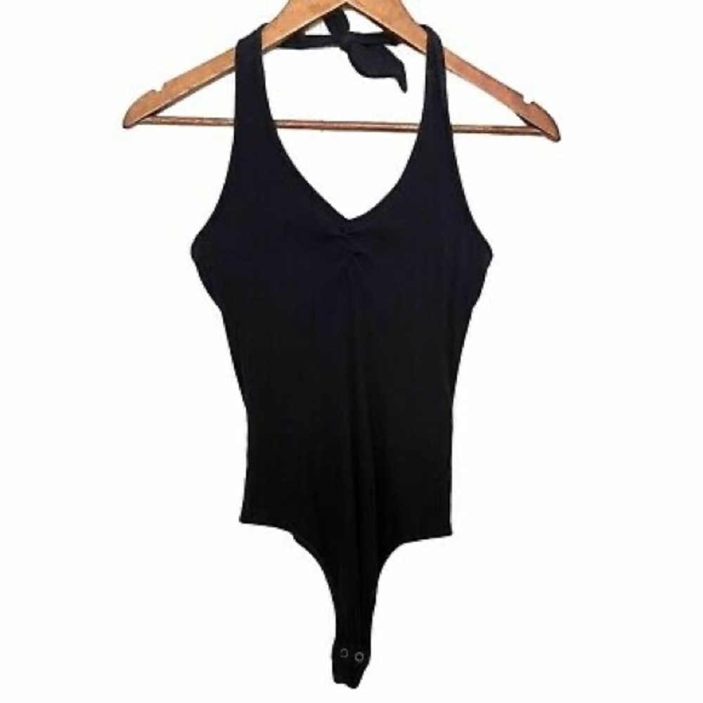 Hollister Black Body Suit with Tie